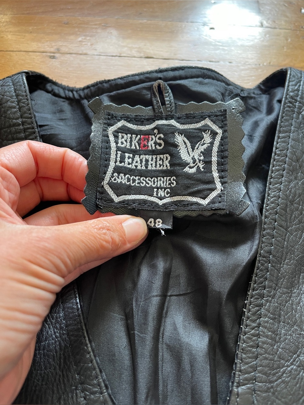 Bikers Leather black motorcycle vest BDSM kink corset laced 48 xXL oversize punk - Picture 2 of 5